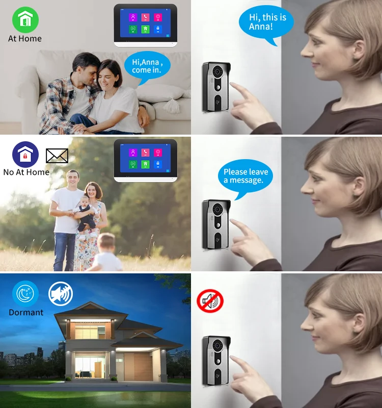 1080P Tuya Video intercom System Wireless WiFi Video Door Phone For Home Video Doorbell With RFID Unlock Motion Detection