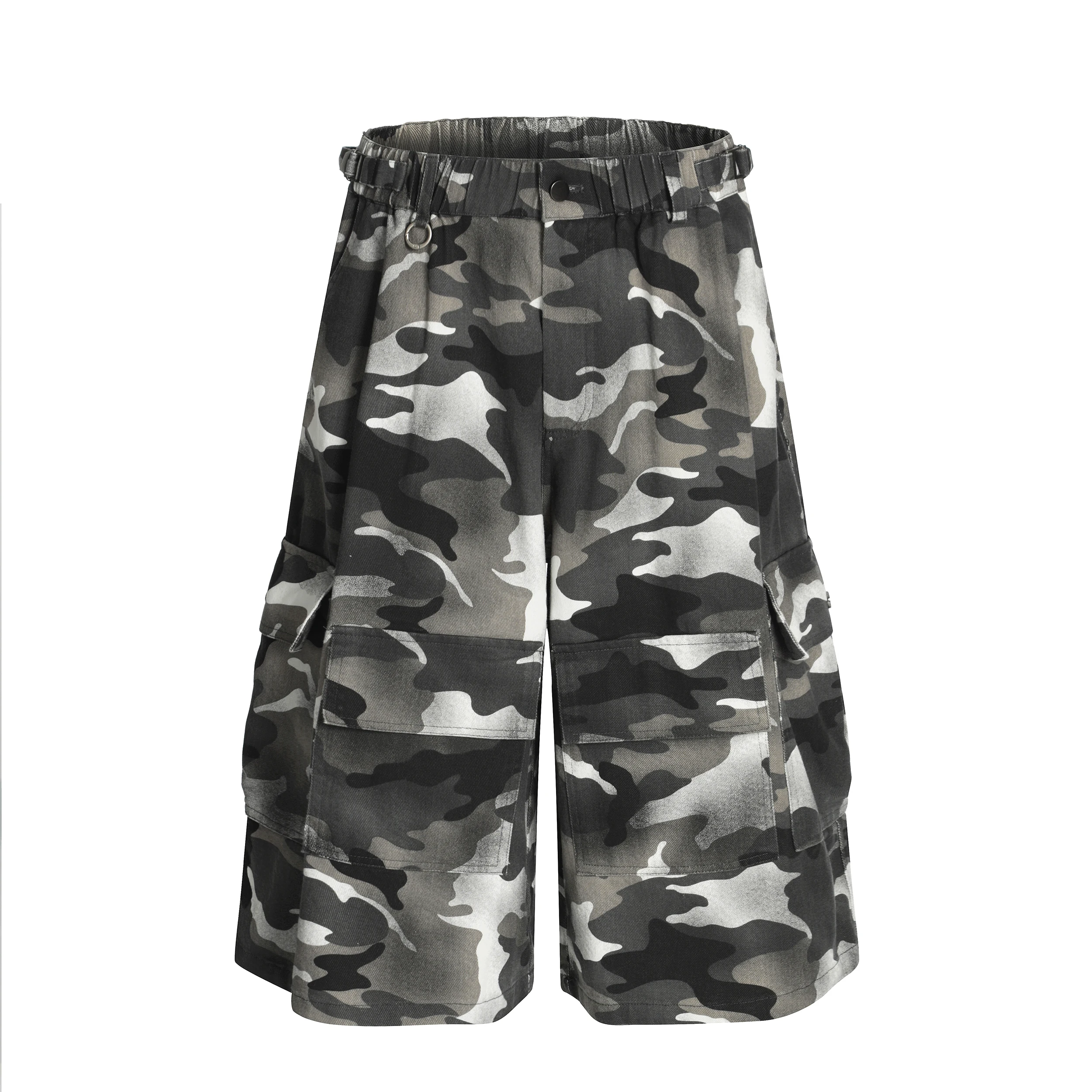 

C897 # Камуфляжные джинсовые шорты с несколькими карманами и семью точками