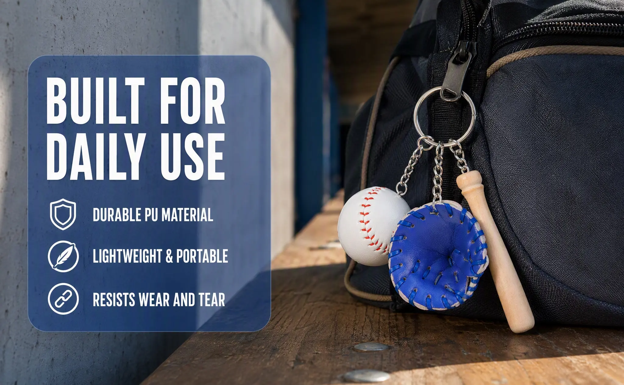 Baseball Keychain with Beaded Design – Fun Glove-Shaped Car Pendant & Team Spirit Jewelry