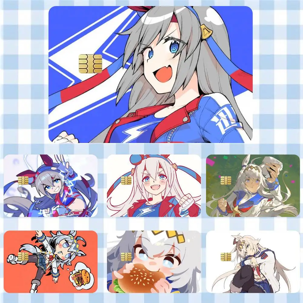

Oguri Cap Tamamo Cross Umamusume Pretty Derby Sticker Film Tape Skin for Credit Card Debit Card Cartoon Waterproof Stickers