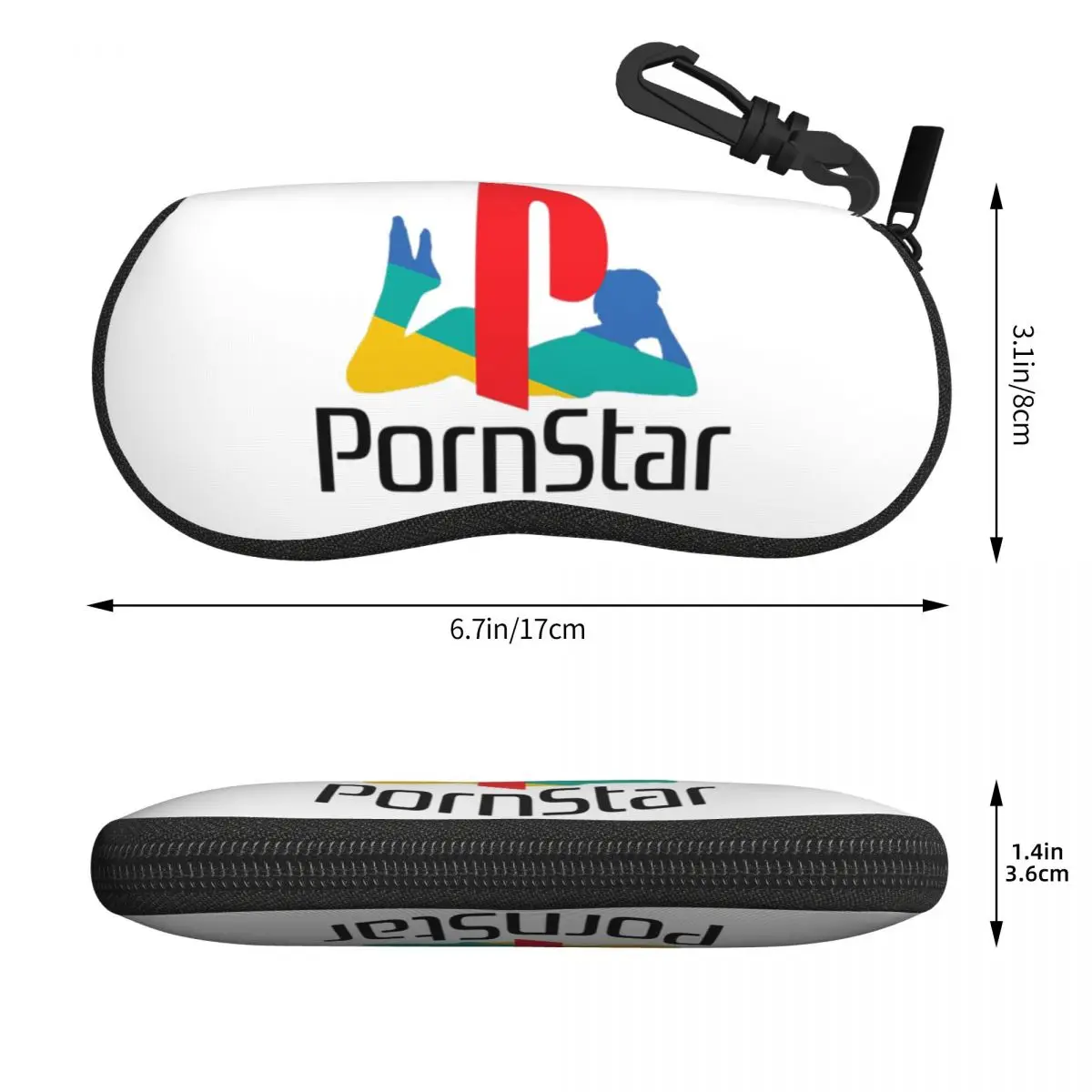 Ps Pron Star White Shell Glasses Case صندوق النظارات الشمسية الواقي للنساء والرجال حقيبة النظارات الناعمة