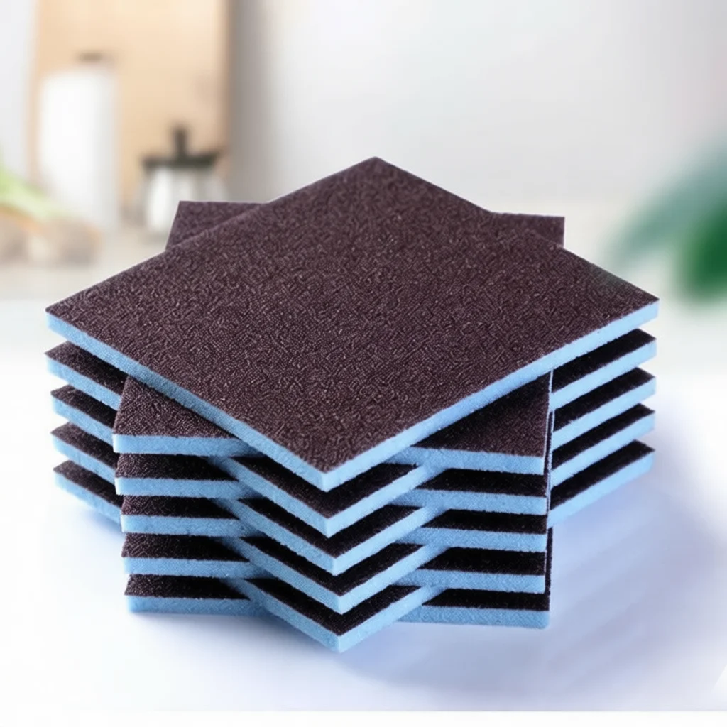 Heavy Duty Emery Sponge Kitchen Cleaning Pad Magic Dishwasher Scrubber For Cookware Rust And Greasy Dirt Removal Tool
