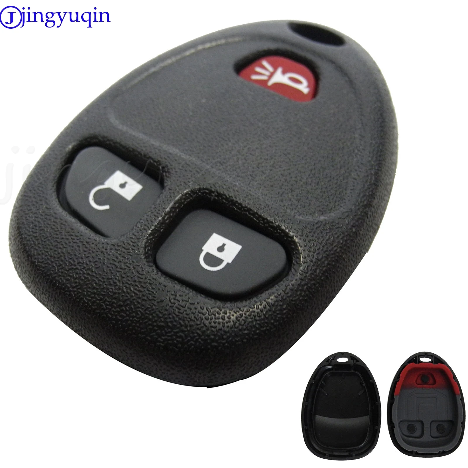 

jingyuqin 10pcs/lot Car Key Shell 2+1 Panic 3 Buttons FOB Remote Case Cover For Buick