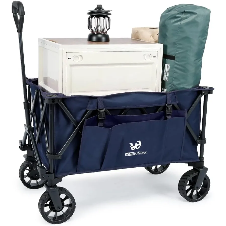 

Folding Collapsible Utility Camping Park Cart Heavy Duty Outdoor Park Beach Cart for Camping Sports Shopping Grocery Wagon with