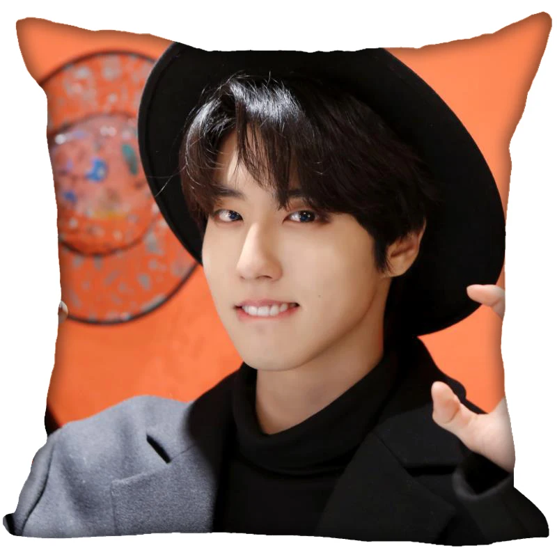 New Han Jisung KPOP Pillow Cover Bedroom Home Office Decorative Pillowcase Square Zipper Pillow Cases 45X45CM Satin Soft No Fade