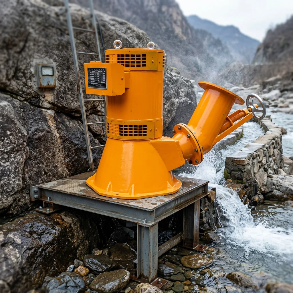 3KW Turgo Turbine 220V Hydro Turbine Generator With 18-40m Water Head & 0.025m/s Flow Rate For Home Use
