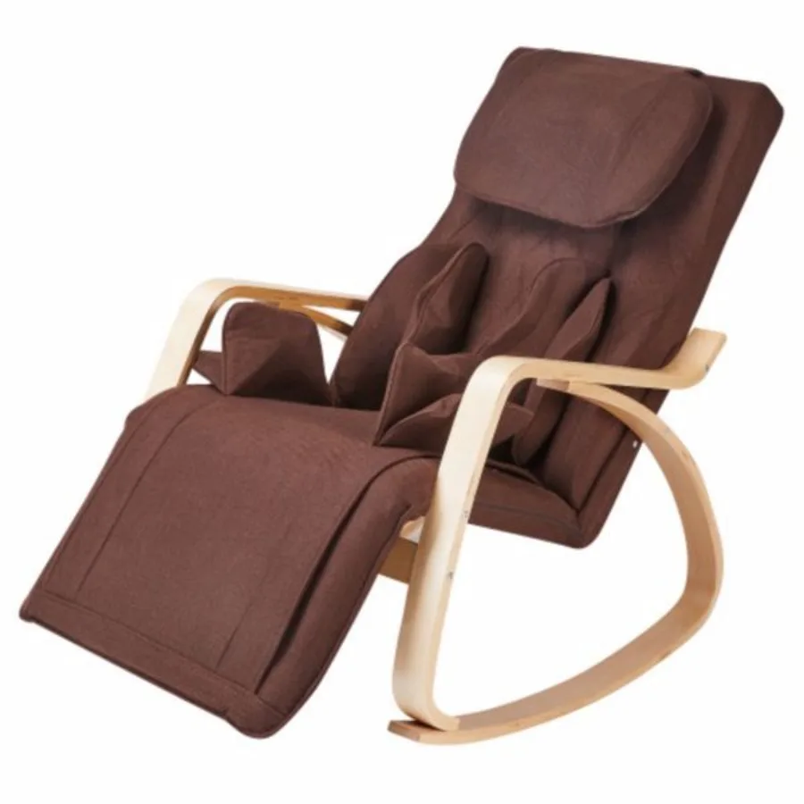

Full massage functionAir pressurmfortable Relax Rocking Chair Lounge Chair Relax Chair with Cn Fabric Cushion Brown