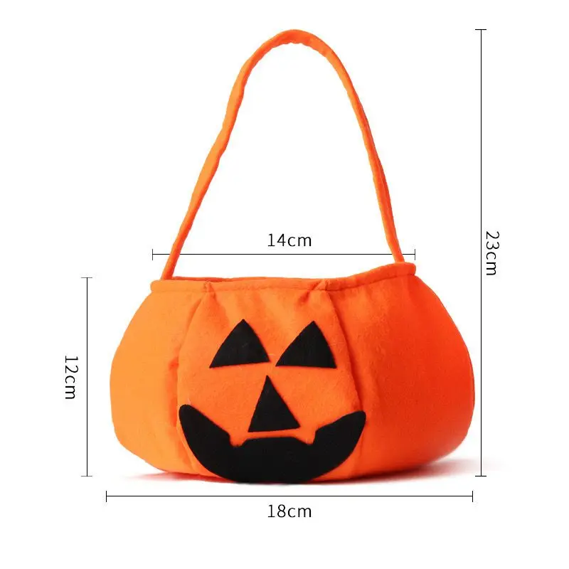 Ensemble de Chapeaux de Sorcière en Forme de Citrouille pour ixd'Halloween, Sac de Bonbons, Noir, Accessoires de Costume de Cosplay, pour Adulte et Enfant