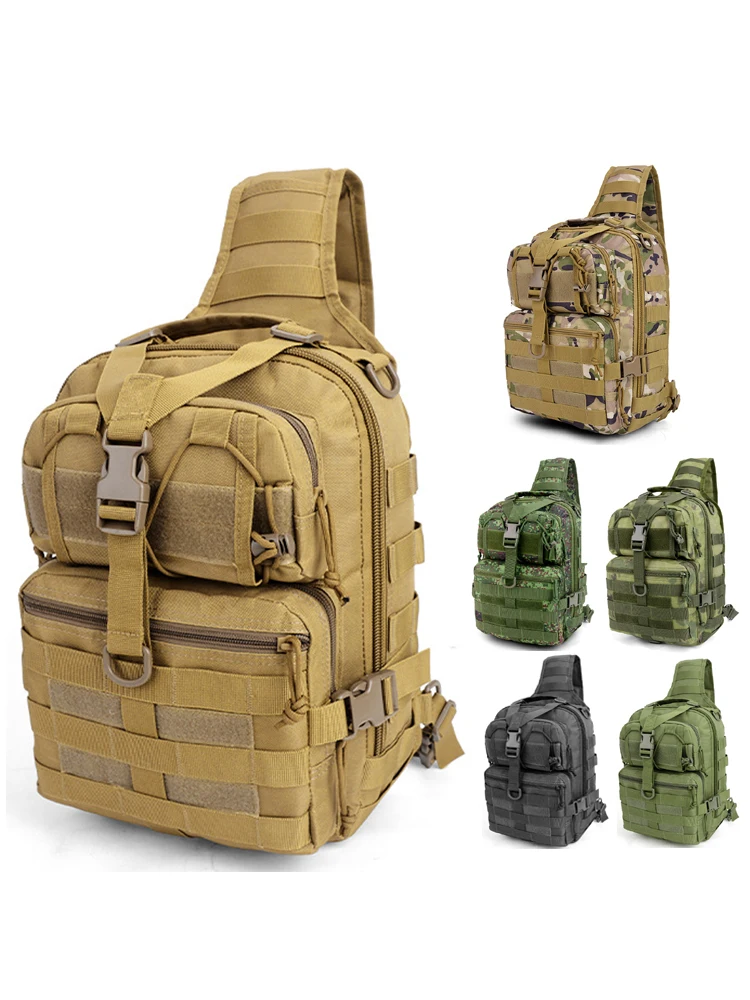 Borsa a tracolla tattica mimetica casual di grande capacità per uomo Borsa da arrampicata in montagna impermeabile per sport all'aria aperta