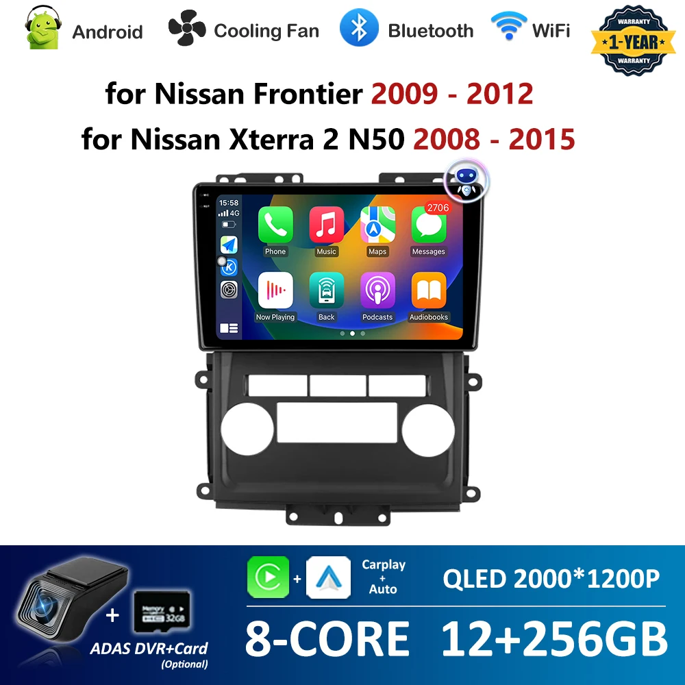 

For Nissan Frontier 2009 - 2012 for Nissan Xterra 2 N50 2008 - 2015 Car Radio Multimedia Player Android OS BT 4G WiFi Auto Tools