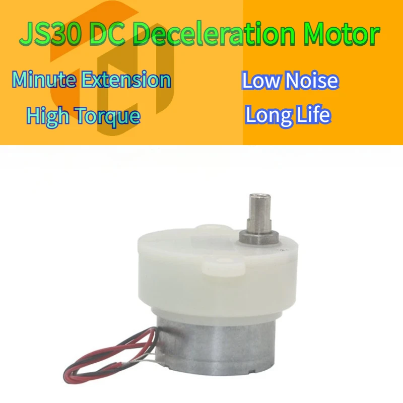 Micro moteur à engrenages JS-30 DC 3V 2.5/50 tr/min 6V 5/100 tr/min, moteur électrique à engrenages en plastique à couple élevé à vitesse lente pour équipement d'automatisation