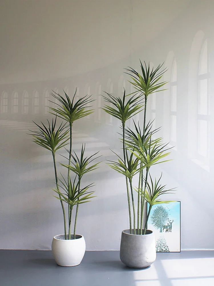Simple Nordic style simulated green plants Agave Hotel B & B living room floor-to-ceiling large potted plants ornament decorativ