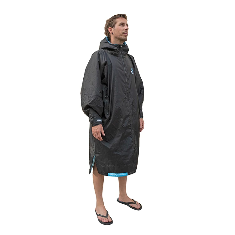 Manteau imperméable à manches longues pour adultes, 4 logos éditoriaux, robe de plage sèche, robe de surf avec doublure intérieure Smile, robe de natation proxy