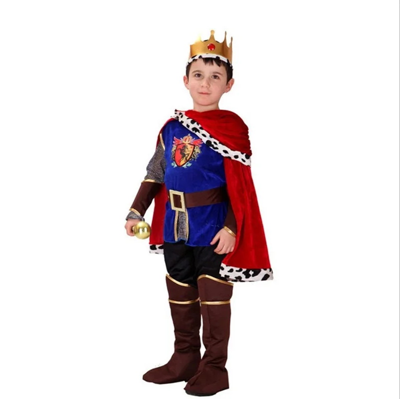 Cartoon Arab Prince Cosplay King Suit Costume Halloween for Boy Castle Carnival Party Cartoon prince