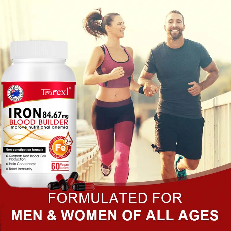 Blood Builder Iron Supplement for Anemia, Cellular Energy ,Promotes Normal Red Blood Cell Production,Increase Iron Levels