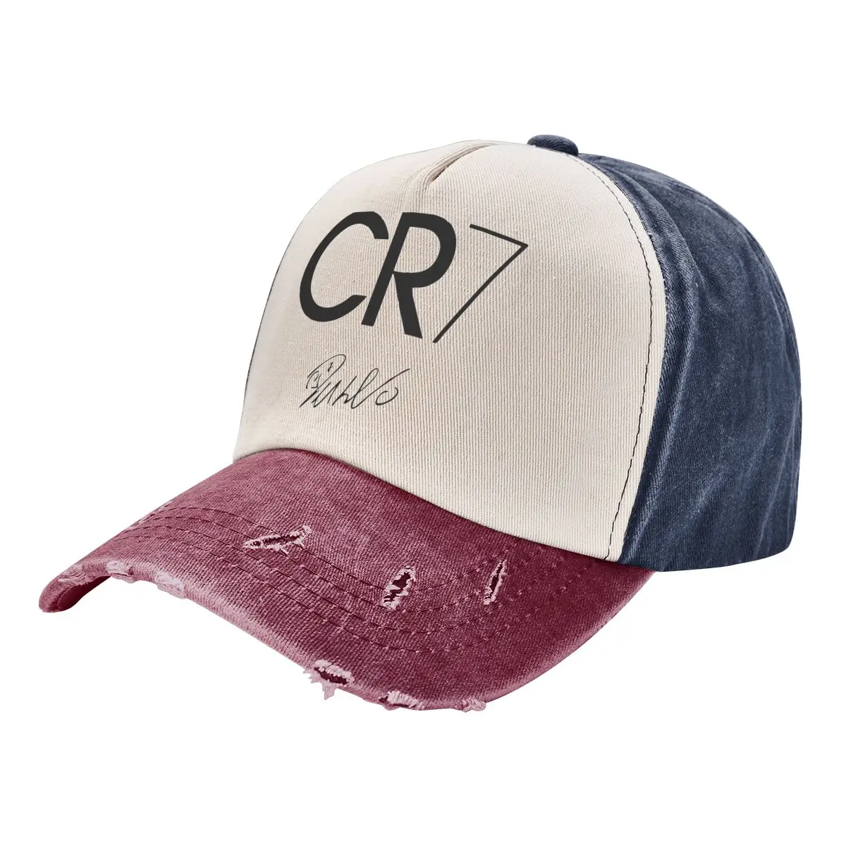 Vintage Cristiano Ronaldo CR7 Baseball Caps Unisex Distressed Washed Snapback Cap Outdoor Activities Unstructured Soft Caps Hat