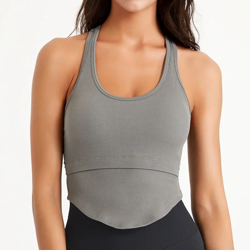 

Fashion Simple Style Sports Tank Top Women Summer High Intensity Fitness Beauty Back Outer Wear Quick Dry Fitness