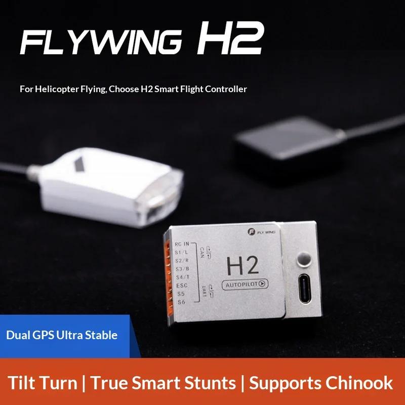 Flywing H1 Upgrade H2 Flight Control Gps Gyroscope Self Stability Suitable For 3d Model Helicopter Dual Gps