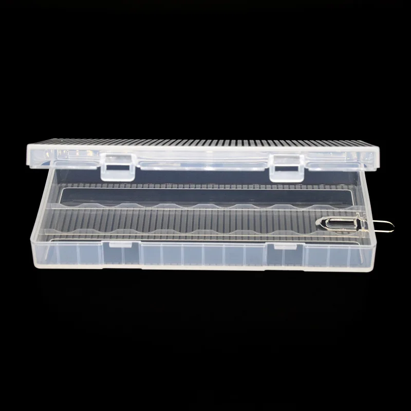 1/2/5pcs 8-Slots 18650 Battery Box Storage And Protection PP Transparent Box Charging And Storage A2