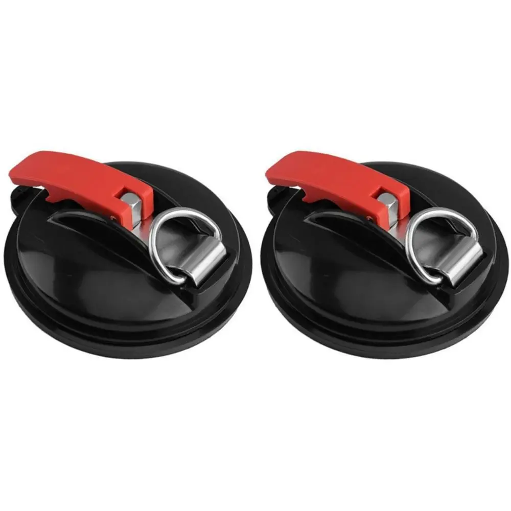 2 Pcs Durable With Securing Hooks Vacuum Suction Cup Anchor No Drill D Ring Straps Suction Cup Strong Suction Cups Window Glass