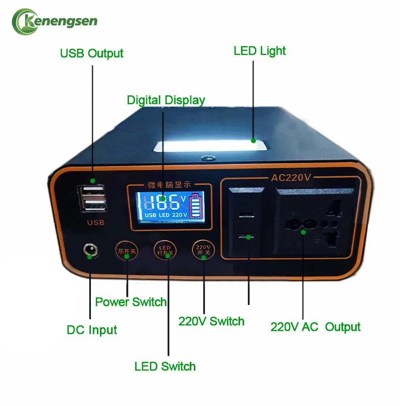 

Portable Outdoor Ac Output 220V/110V Large Capacity Power Bank 300w 180wh Power Station for Home