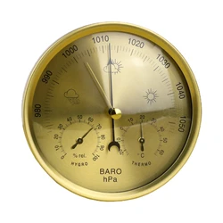 Metal 3 in 1 Barometer for Indoor and Outdoor Use Barometer