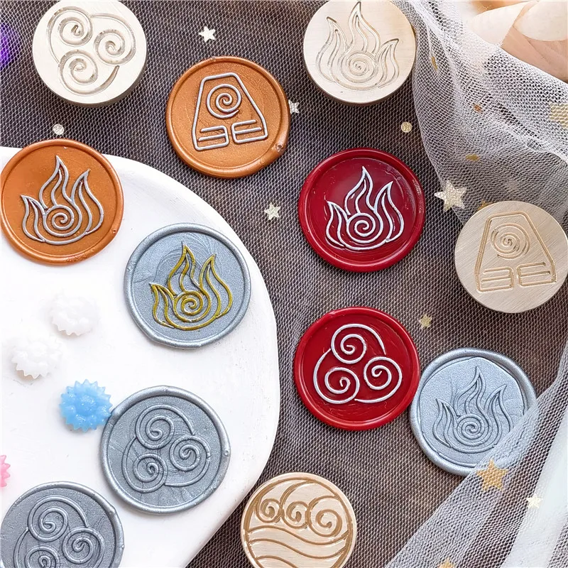 FIRE NATION wax stamp Earth Kingdom wax seal Water Tribe Symbol wax stamps Air Elements Avatar Symbols sealing wax stamps