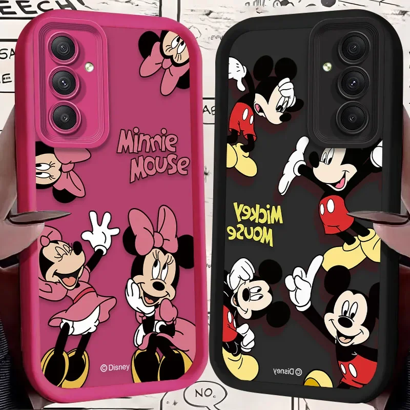 Case for Samsung Galaxy A35 A55 A15 A25 A16 A06 A05 A05S A24 A13 A23 A12 A22 A32 A52 A71 A51 4G Luxury Disney Mickey Minnie Soft