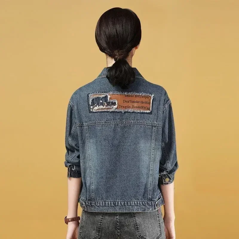 Veste en jean à manches longues pour femmes, manteau de cow-boy, nouveaux arrivages coréens, nombreux modèles extérieurs, 2025