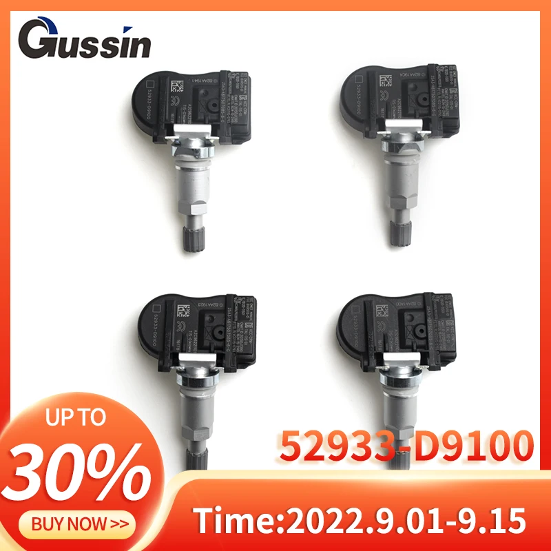 4PCS TPMS Tire Pressure Sensor For Kia OPTIMA SPORTAGE 2017-19 CADENZA 2017-2018 52933-D9100 52933D9100 Automobile Parts 433Mhz