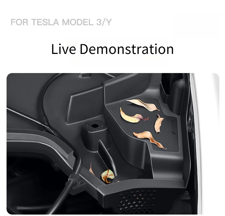 Für Tesla 3/Y/YL Highland Juniper 2026: Vordere Kabinen-Anti-Verstopfungsabdeckung, Wasserkanalabdeckung und Blätterblockierender Frunk-Schmutzfilter – Detail 13