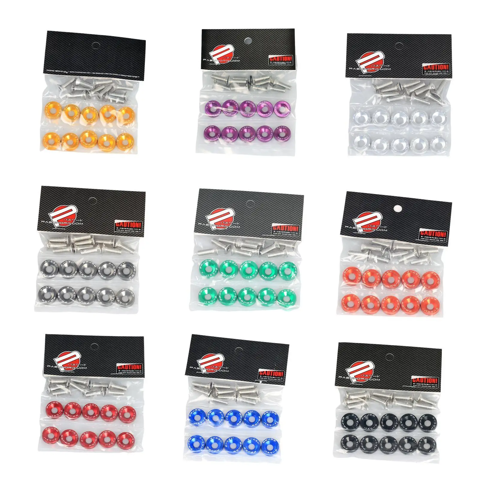 M6 Fender Washers Decoration Repair Part Wear Resistant Directly Replace High Reliability Easily Install Engine Bay Dress up Kit