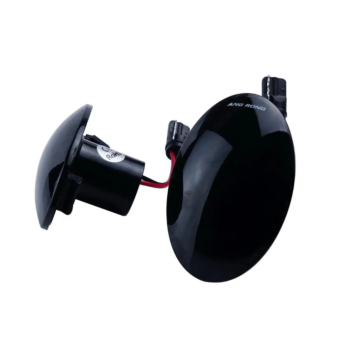 Una coppia di lenti nere ambrate LED indicatore di posizione laterale luce ripetitore per Ford Ka Fiesta Mondeo Transit Tourneo