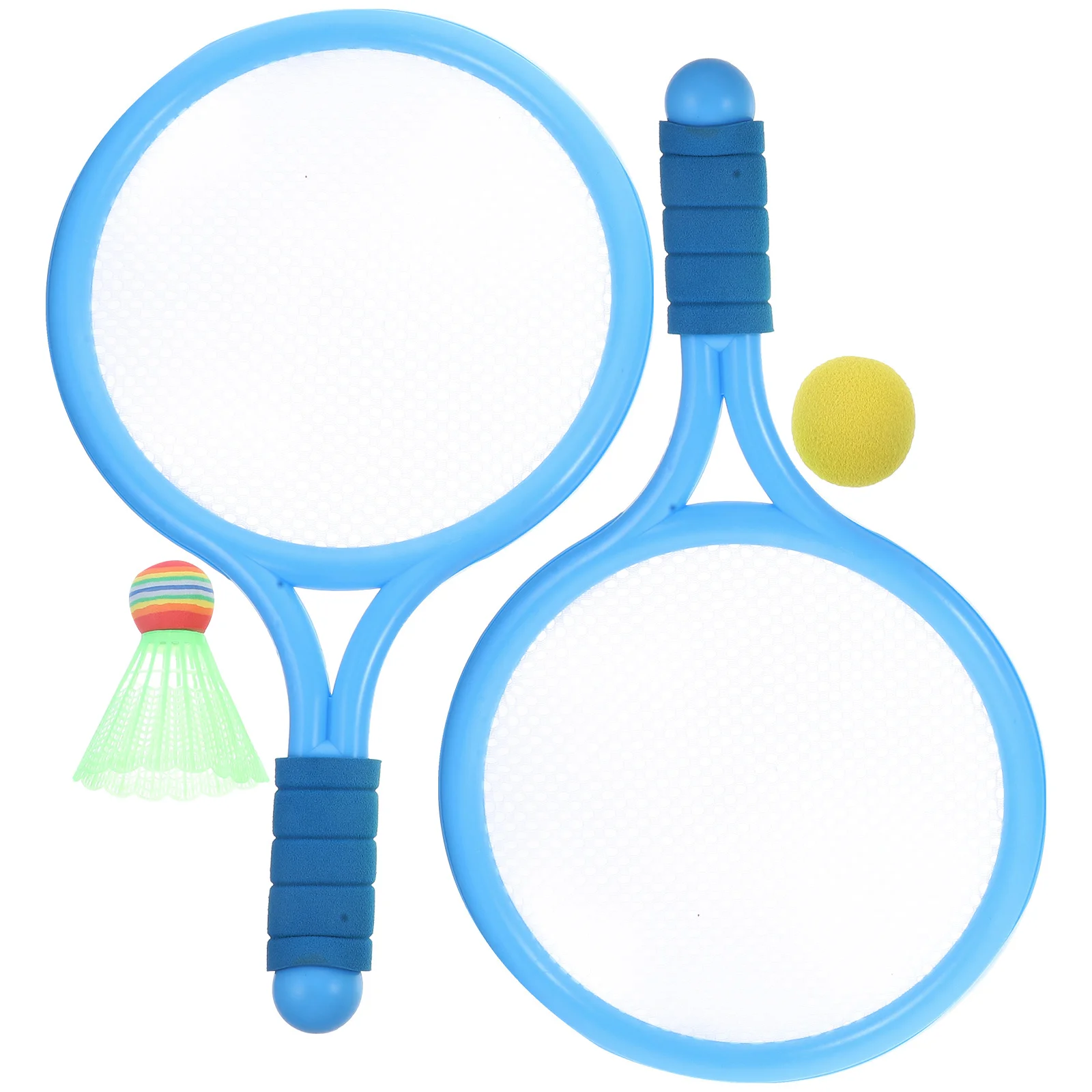 

2pcs Tennis Racket Set For Kids Lightweight With 2 Balls Blue Outdoor Sports For Children Beginner Ball Playset