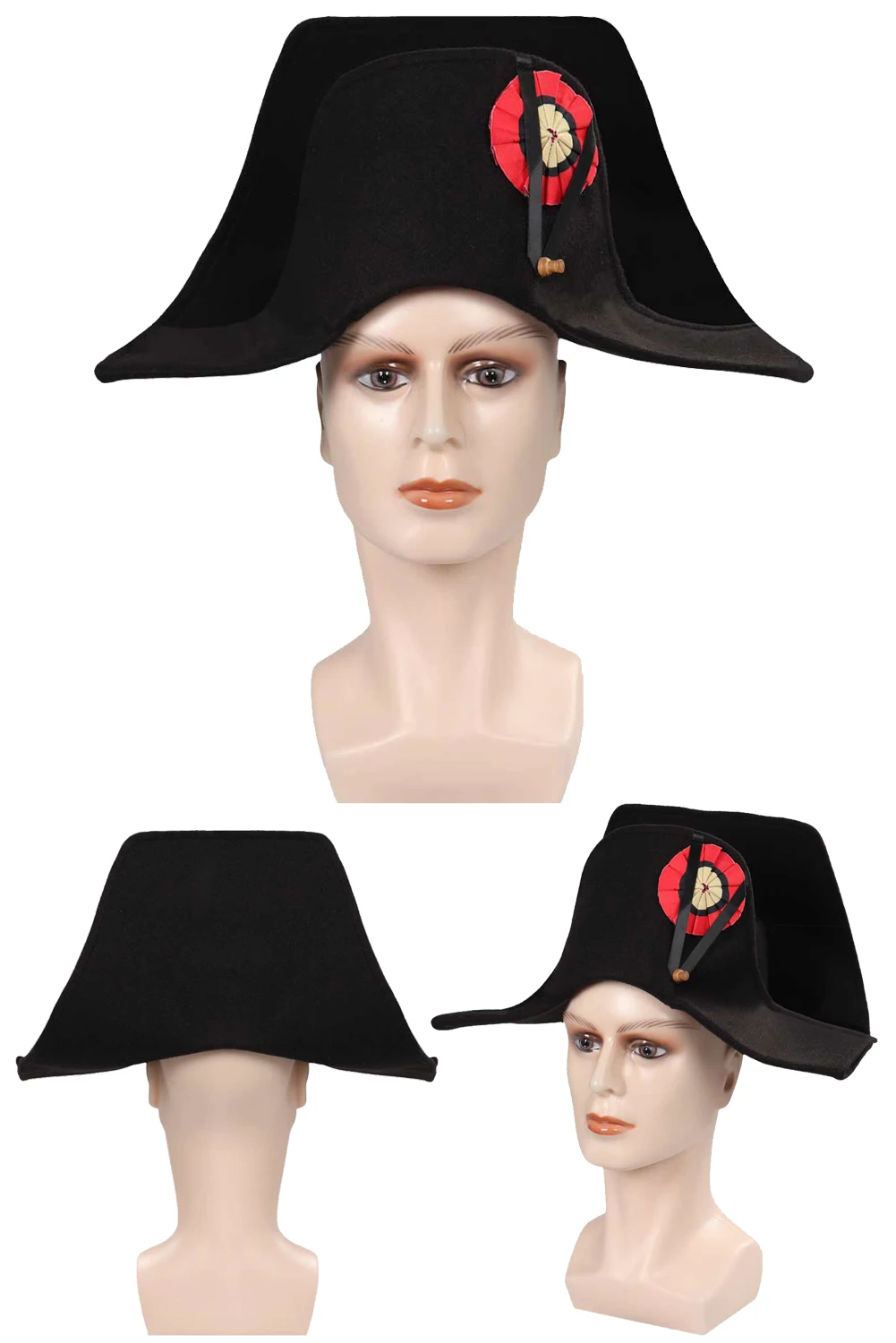 President Captains Napoleon Cosplay Hat 2023 Movie Napoleon Admiral Bicorn Disguise Boys Costume New Roleplay Accessories