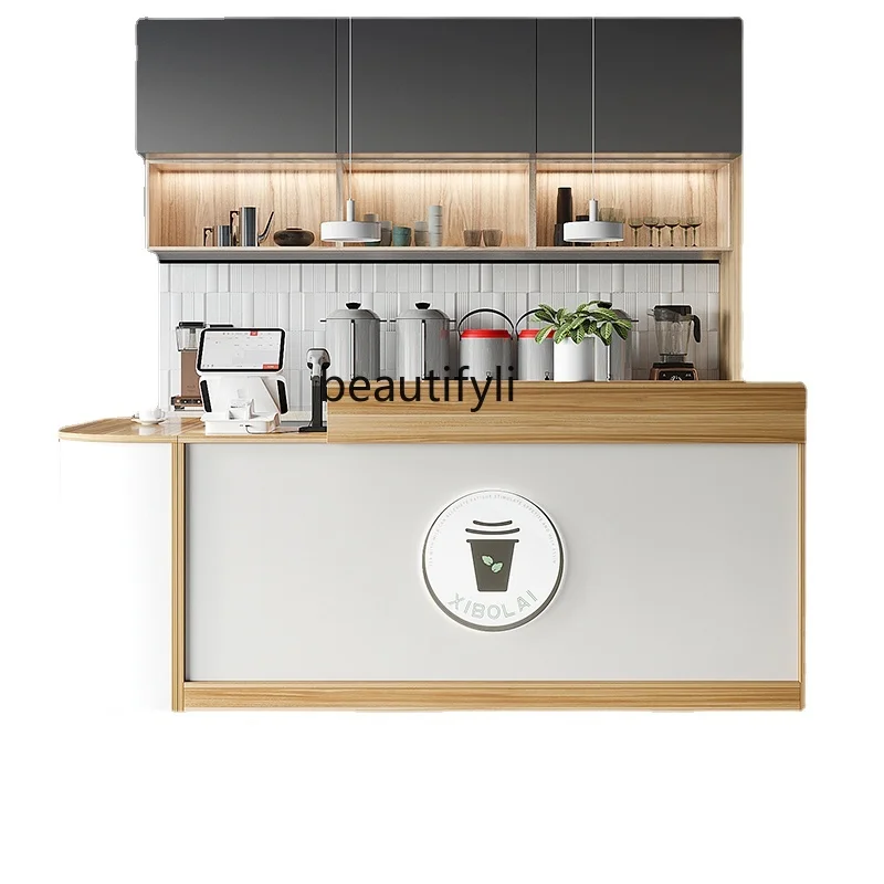 

Cashier CounterBar Shop Small Fashion Simple Modern Milk Tea Shop Counter Supermarket and Convenience Store Reception Front Desk