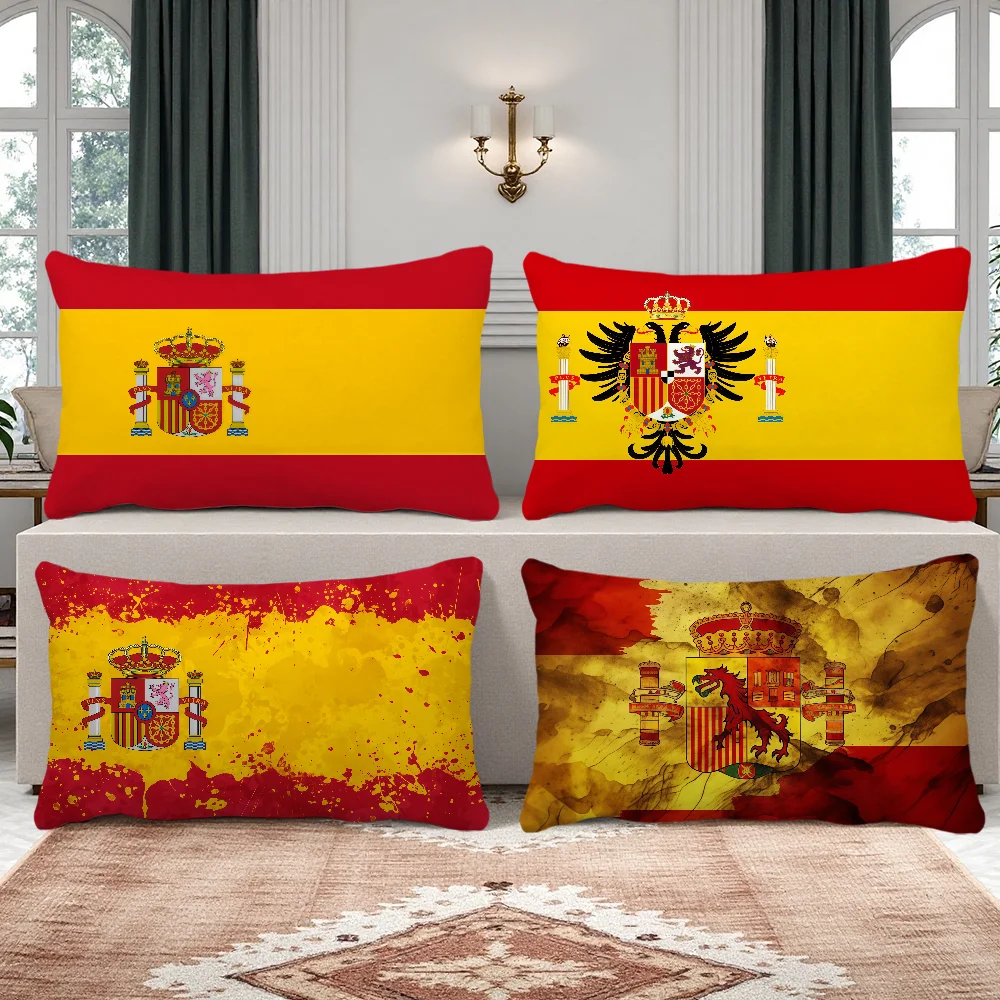 Spain Flag cushion cover Rectangle Pillow Case Printing Bedside Sofa Room Home Decoration Pillowcase