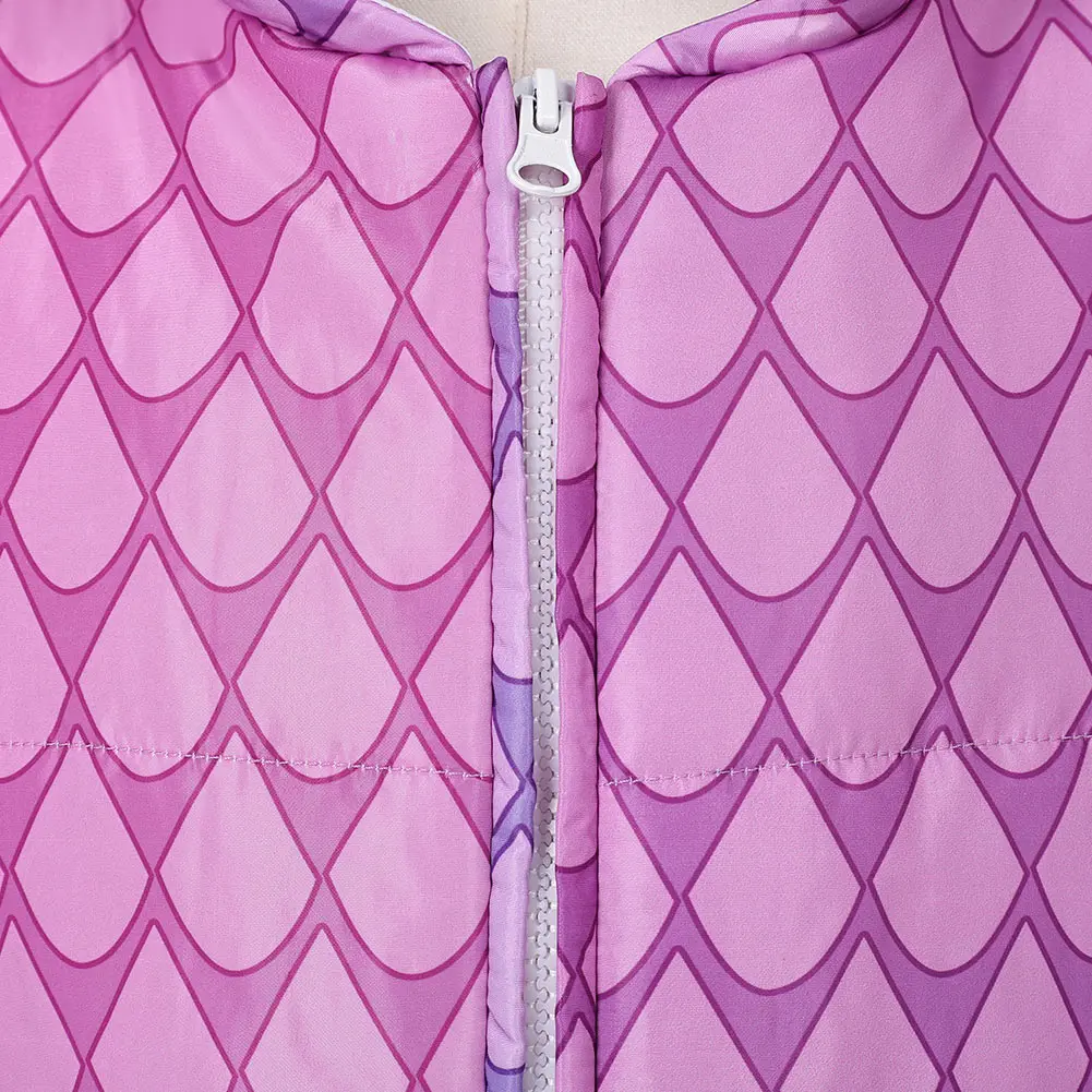 Kids Cartoon Monsters Inc Boo Cosplay Purple Costume Hooded Coat Pants Monsters Hat Girls Halloween Roleplay Outfits Party