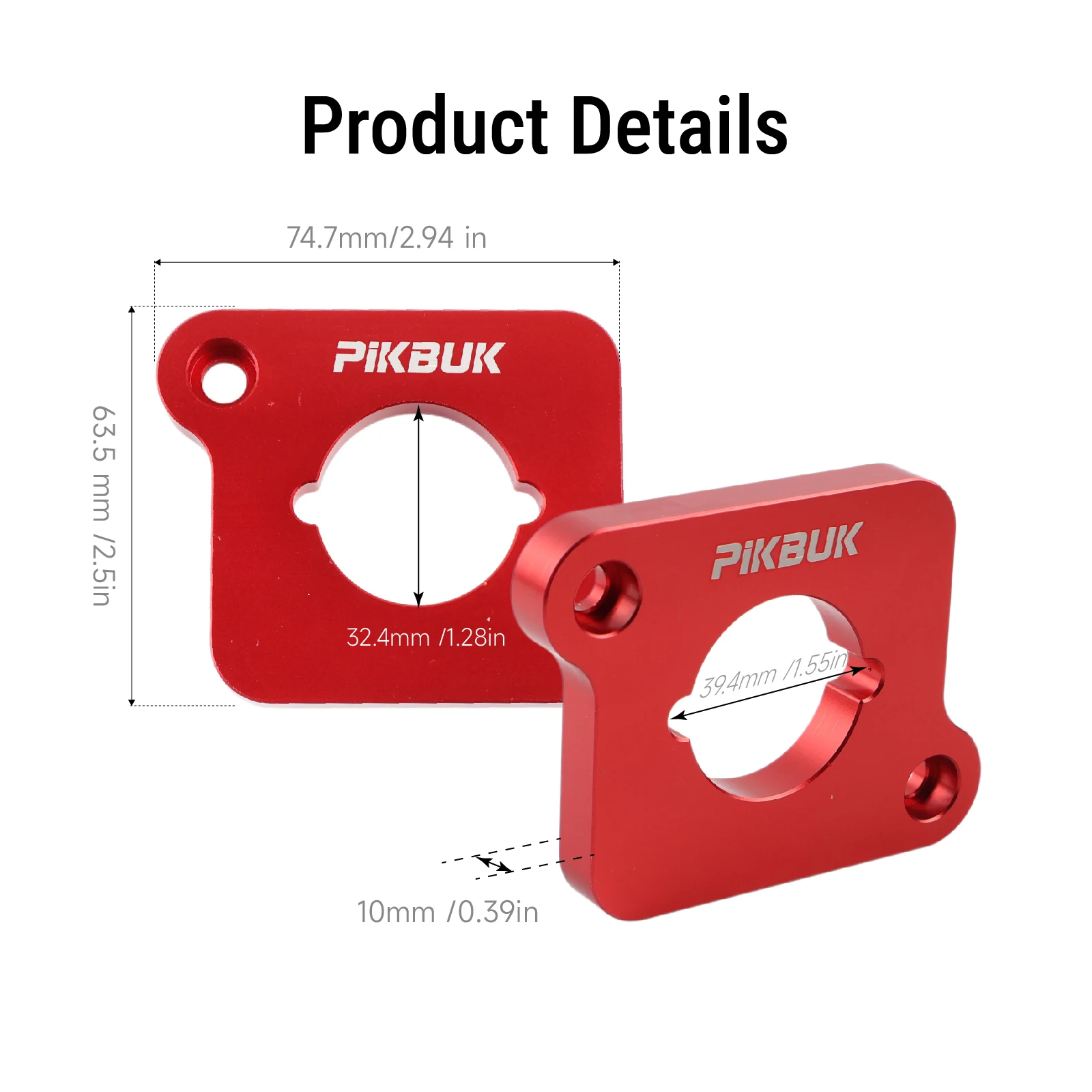PIKBUK 4 Pcs Aluminum Coilpack Adapter Plates Billet For Audi A3 S3 A4 A6 TT R8/TFSI Ignition Coils 8L Golf 1.8T RS4 S4 B5 view 5