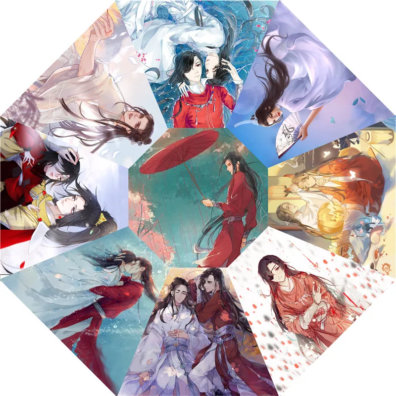 Chinese TV Series TGCF Tian Guan Ci Fu Xie Lian Hua Cheng Fully automatic Umbrella Parasol folding umbrellaanimation Accessories