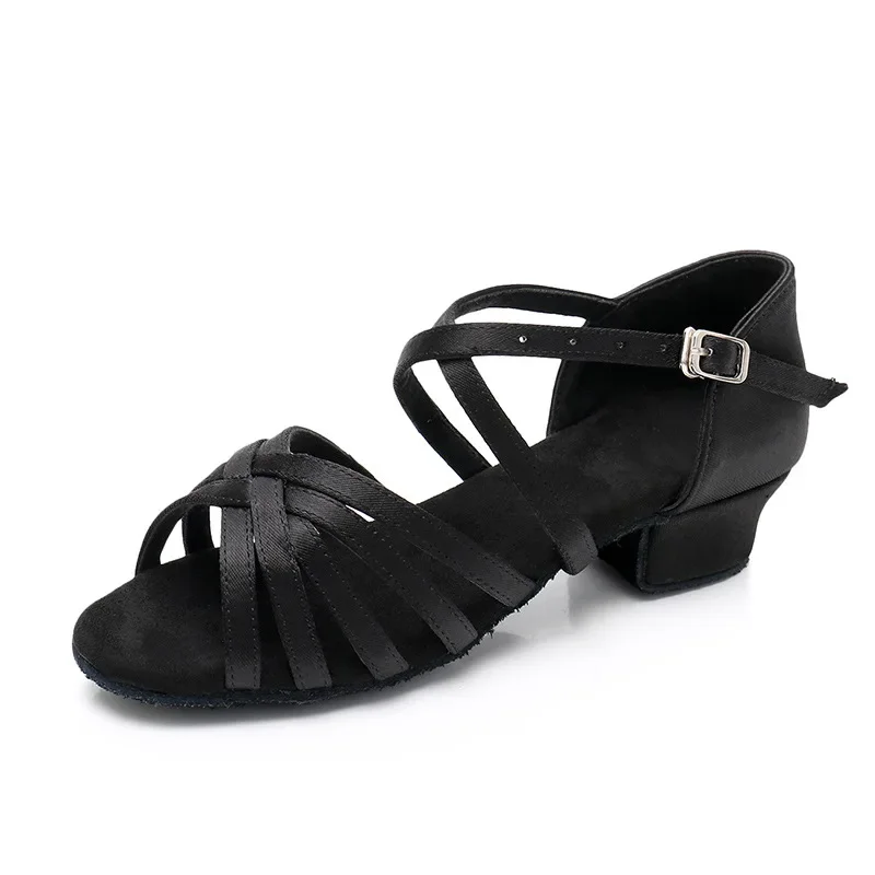 Dance Shoes for Girls and Women, Latin Ballroom Shoes, Modern Tango Dancing Performance Shoes, Salsa Sandals, 3.5 cm Heel