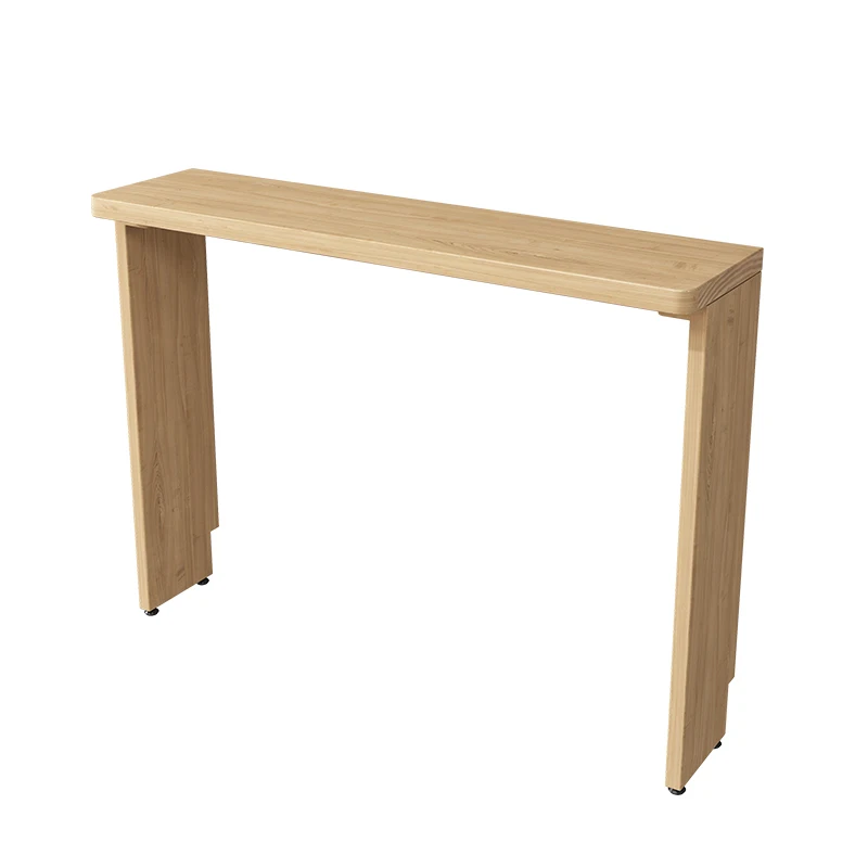 

Bed seam bookshelf long narrow side table solid wood space saving storage back cabinet