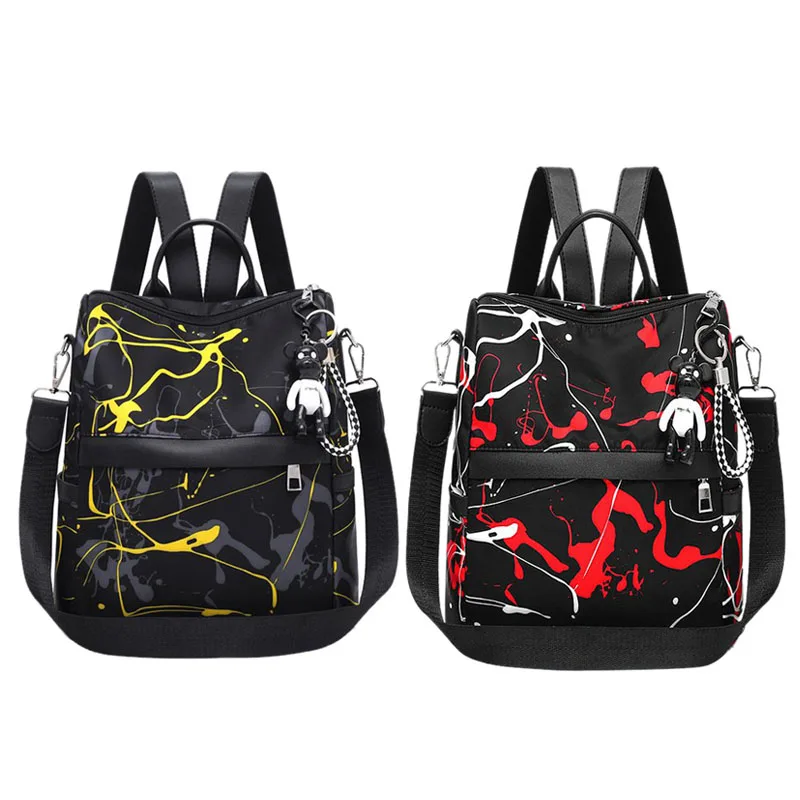 

Graffiti Style Women's Backpack Youth Bag Large Simple Oxford Cloth Backpack