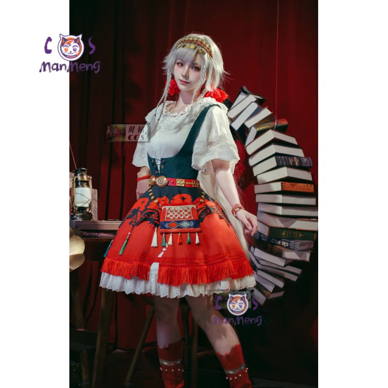 عكس: لعبة روبوسكا التأثيرية لعام 1999 أزياء فتاة حلوة لوليتا فستان على ظهره قميص تنورة الدعائم زي خادمة الهالوين وعيد الميلاد