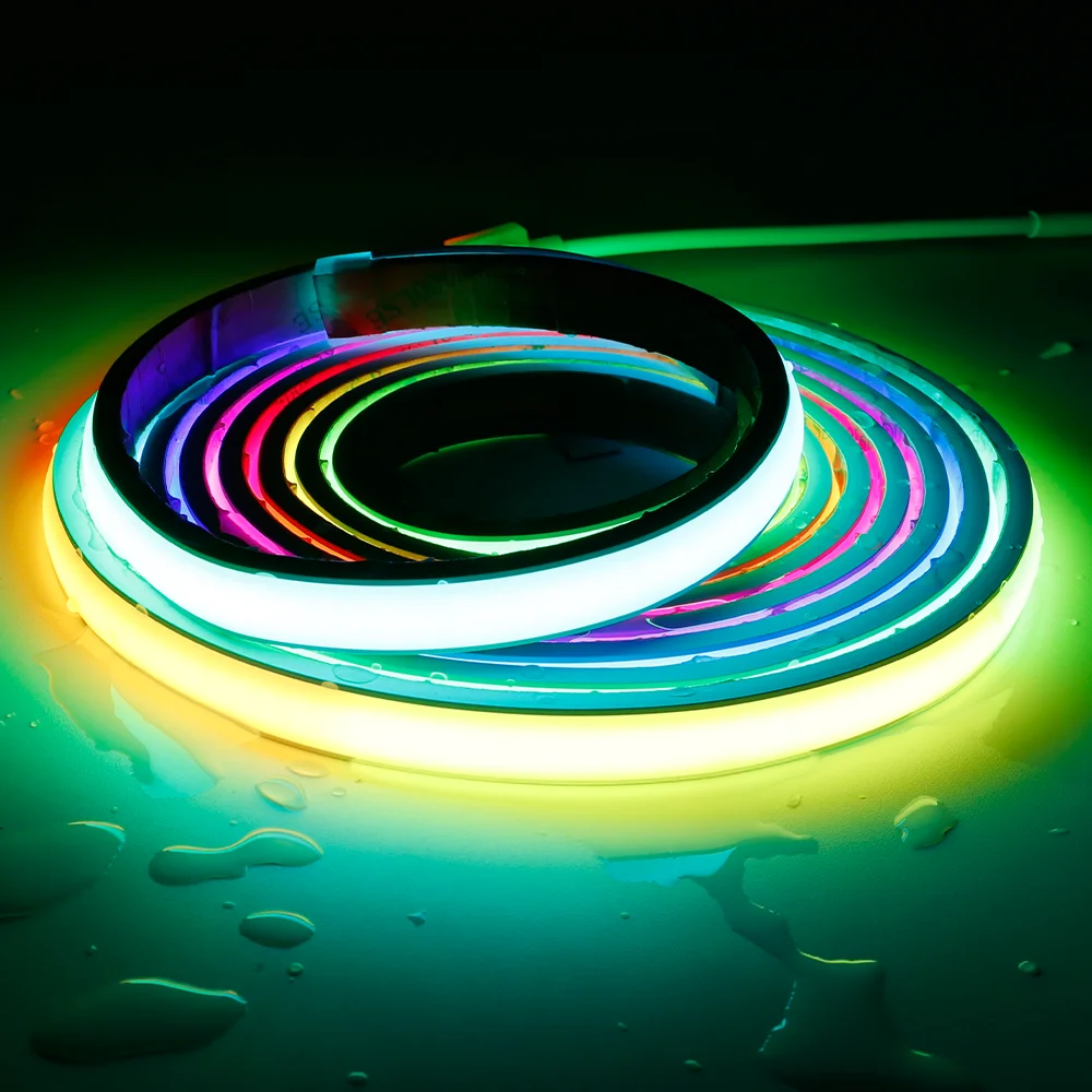 

1M 3M 5M 10M WS2811 Dream color Neon COB Strip 720Leds/m Smart RGBIC Addressable Flexible LED tube lights IP67 Waterproof 12V 24