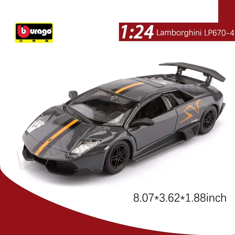 Bburago 1:24 Lamborghini LP670-4 Car Alloy Car Model Toys Die-cast Model Car Collectible Gift Miniature Cars Decoration Models