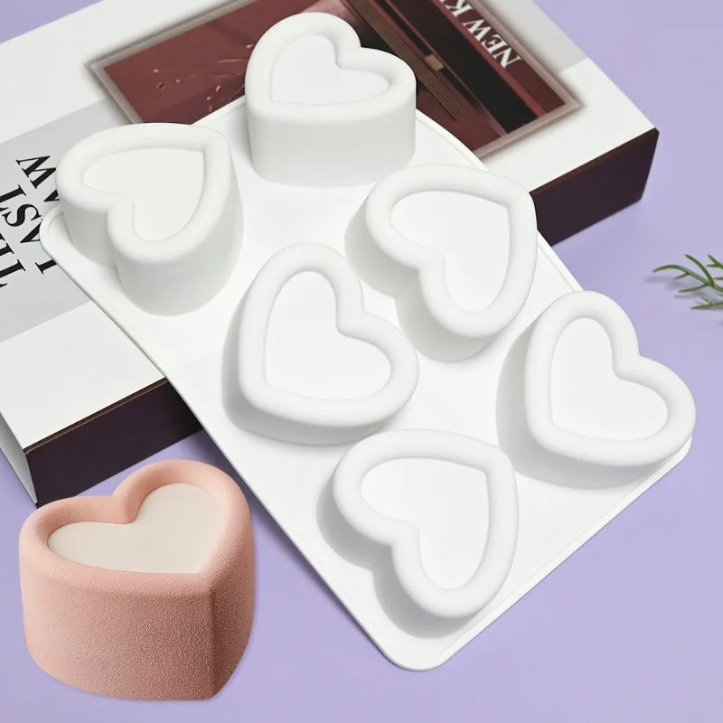 3D Love Mousse Cake Silicone Mold French Dessert Chocolate Cake Jelly Baking New Decorative Mold Kitchen Accessories