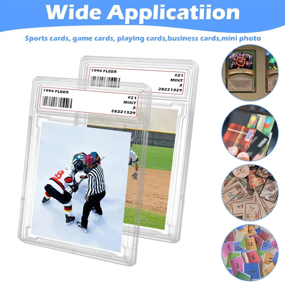 

Sports card case, acrylic transparent hard card case (with label position), suitable for sports cards, game cards collection