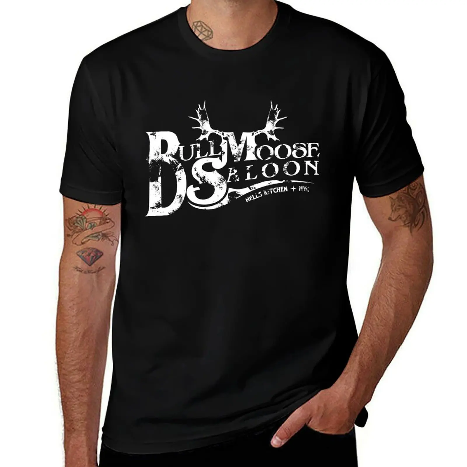 

Bull Moose Saloon - NYC T-Shirt Large Size Casual Tee Shirt
