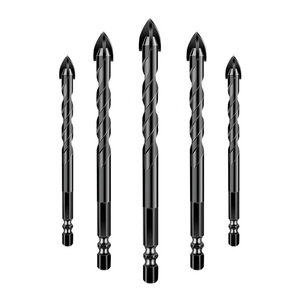 

7pcs Hex Shank Cross Head Tile Drill Bit Set for Glass Wood Brick Tile and Plastic with Carbide Tips and Hexagonal Handle